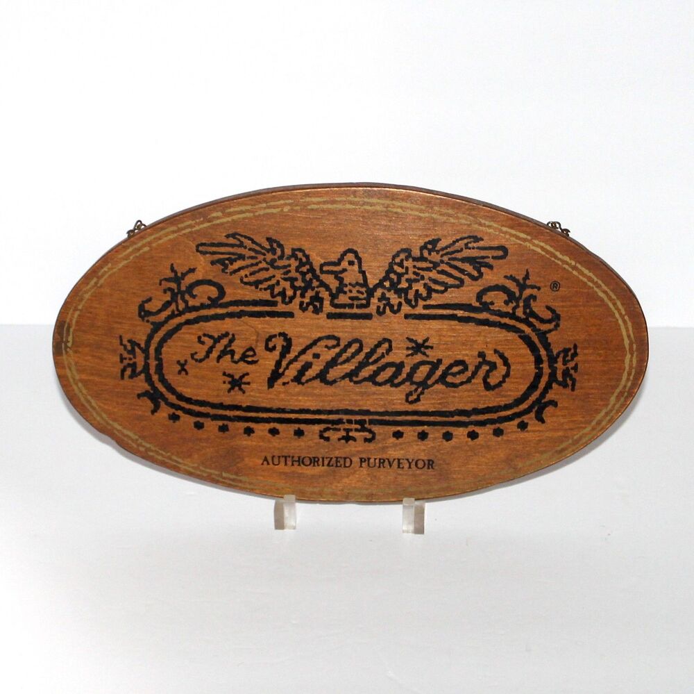 The Villager clothing Vintage Wood Sign authorized purveyor dealer